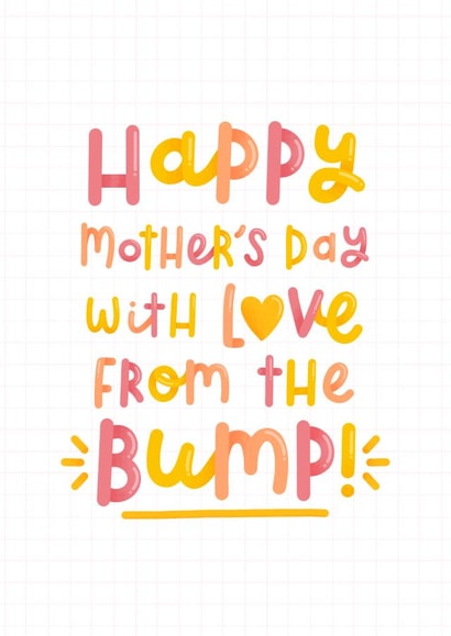 Mother's day bump card - First Mother's day as a mum - Pregnancy Mother's day created by Joanne Hawker