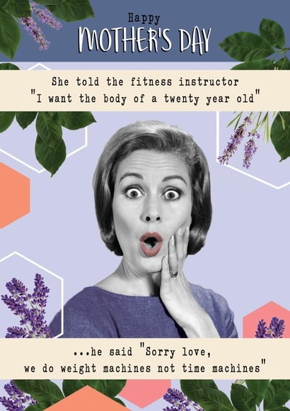 Funny Mother's Day Card - Vintage - Fitness created by Quitting Hollywood