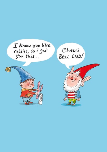 Funny Cartoon Birthday Card for Friend or Relative - Noddy & Big Ears - Rabbit created by Cardinky