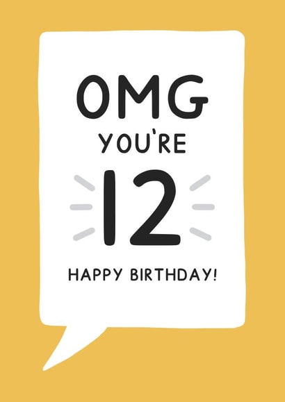 Cute Birthday Card - OMG - 12/12th created by Jeff and the Squirrel