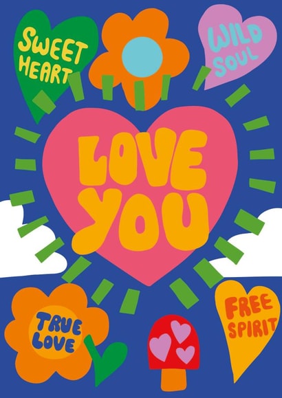 Words of affirmation - to your true love - this valentines and always created by Heather Morgan Illustration