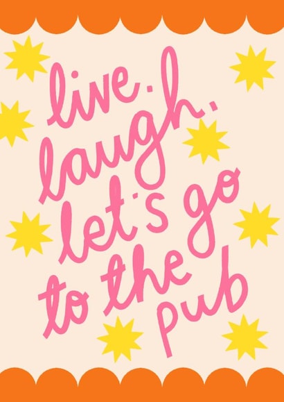 Galentines Card - Let's Go To The Pub - Card for Best Friend created by Emmy Lupin Studio 