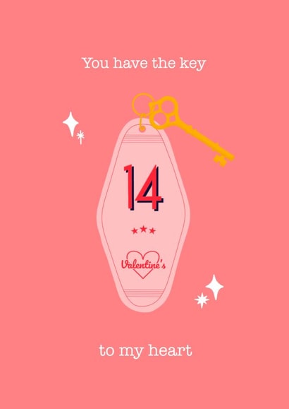Pretty valentine's card - key to my heart created by Rhiannon Young