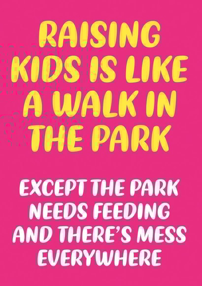 Funny Mother's Day Card - A Walk in the Park created by Dean Morris Cards