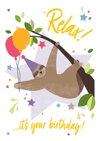 Sloth birthday created by Katy Clemmans