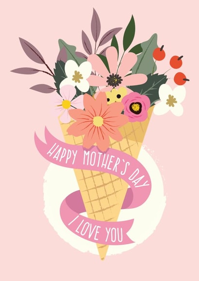 Cute Mother's Day Card - Flower Bouquet created by Just Words