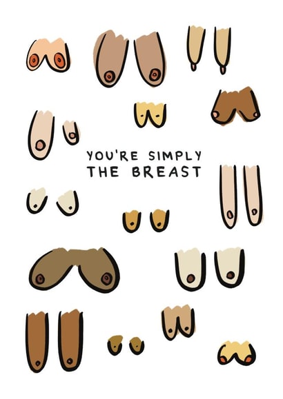 Funny Card - Simply the Breast - Pun created by AbiGoLucky