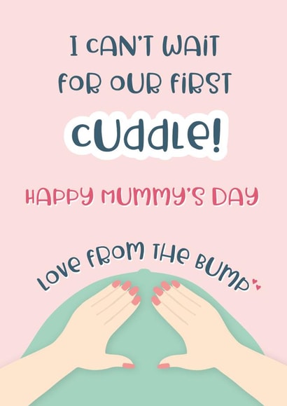 Cute Mothers Day card for expectant mums - from the bump created by Wink Design - Michelle Roberts