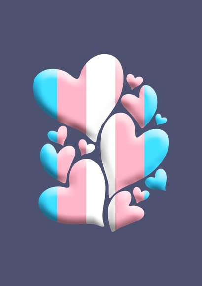 Cute Love Card - Trans - Transgender - Hearts created by Jodie