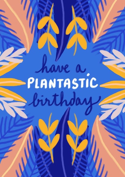 Cute Birthday card - Plants - Botanical created by Yolidoo