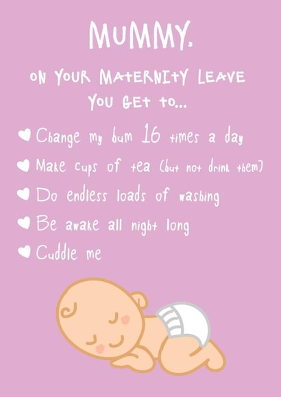 Cheeky Pregnancy Card - Maternity Leave created by @Laura Lonsdale Designs