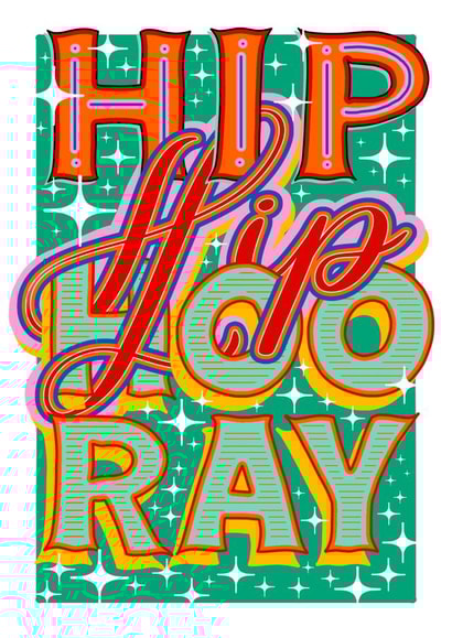 Hip Hip Hooray Celebration Congratulations Card created by Daisy Cann