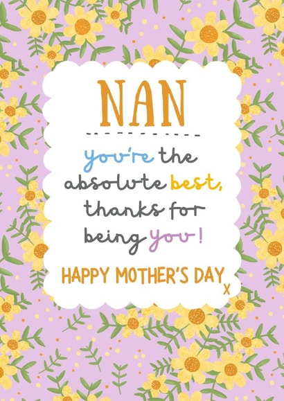 Pretty Mother's Day card - Nan - From the Heart created by Rebecca Handy