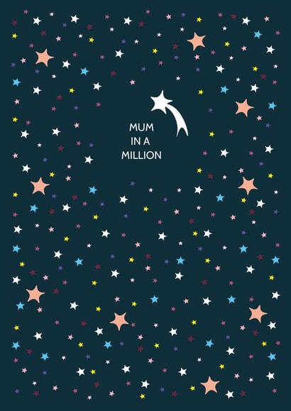 Cute Mother's Day Card - Mum in a Million Stars created by Amy Munro