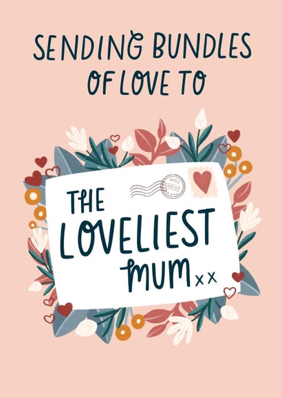 Heartfelt Mother's Day Card - Sending Bundles of Love created by Pilea Press