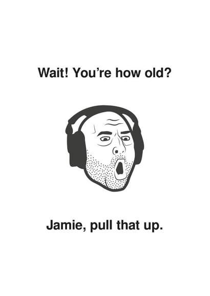 Joe Rogan funny birthday card created by Ethan Brown