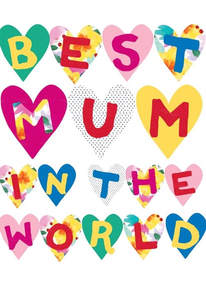 Cute Mother's Day Card - Best mum in the world created by The Boy and the Bear