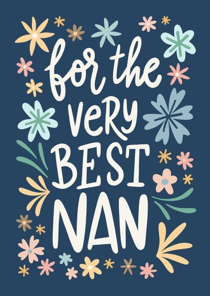 Cute Mother's Day Card - The Very Best Nan created by Natalia Gonzalez