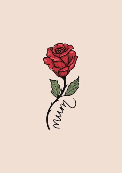 Rose card for mum created by Amy Rumble