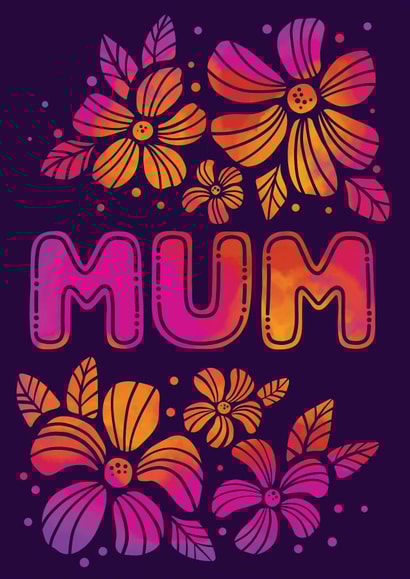 A beautiful, modern, floral Mother’s Day card. created by Ellie Newbury