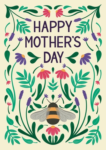 Pretty Mother's Day Card – Bees and Florals created by Chloe  Tyler
