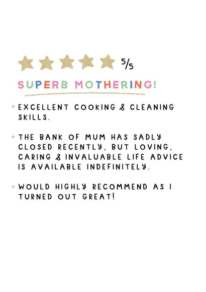 Heartfelt Mother's Day Card - 5 Star Review created by Nicollette West