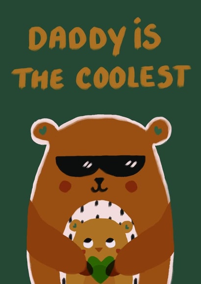 Cute Birthday Card for Dad - Funny Birthday Card for Dad - Father´s day Bear created by Yolidoo