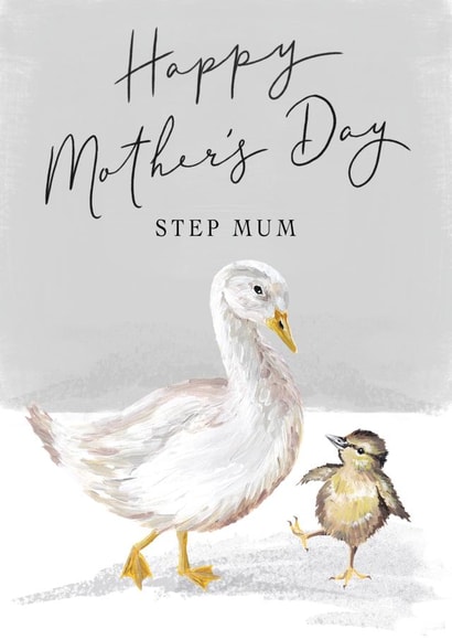 Cute Mother's Day Card - Duckling - Step Mum created by Making Meadows Ltd