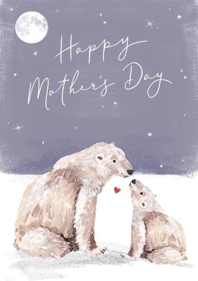 Cute Mother's Day Card - Polar Bear - Traditional created by Making Meadows Ltd
