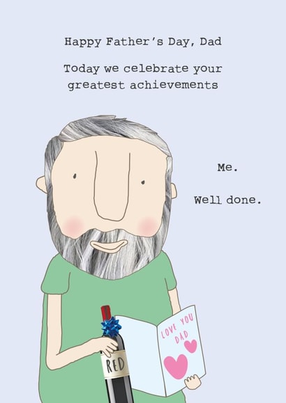 Cheeky Father's Day card - Dad Achievement created by Rosie Made A Thing
