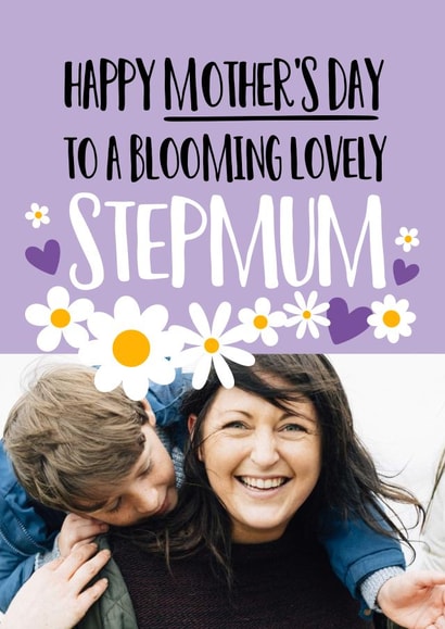 Lovely  Stepmum Mothers Day Personalised Photo Card 20561 created by Superlush Cards