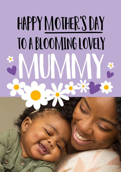Mummy Lovely Mothers Day Personalised Photo Card 20562 created by Superlush Cards