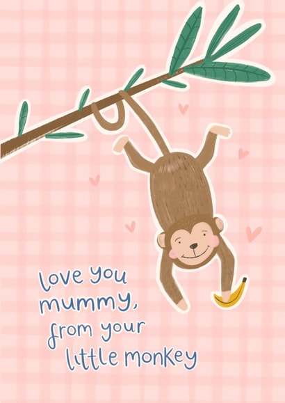 Cute Mother’s Day Card - for Mummy - Little Monkey created by Charley Muttitt