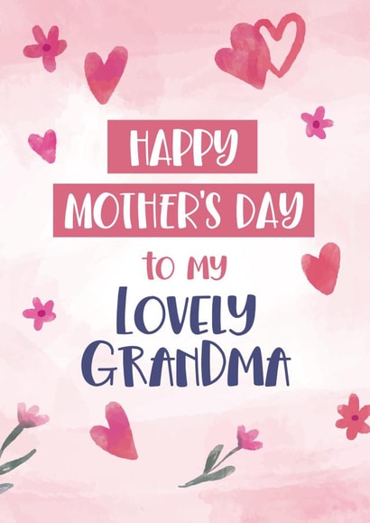 Cute Mother's Day Card - Lovely Grandma - Floral created by Geordies Love Gin