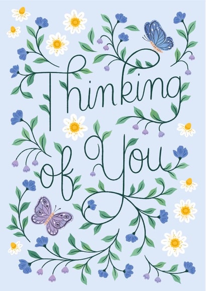 Thinking Of You | Sympathy Card | Butterflies | Pretty | Sorry for your loss created by Ricicle Cards