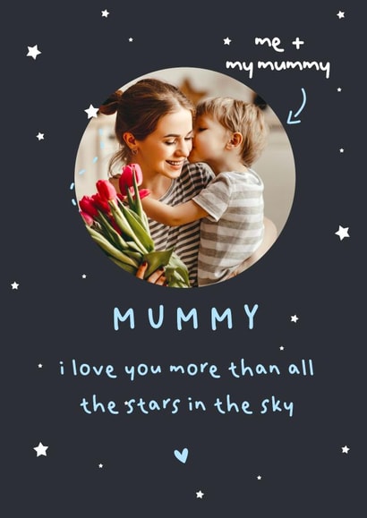 Cute Mother's Day Card - Mummy - Stars in the Sky created by LynseyLovez