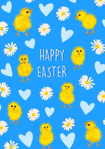Adorable Easter chickies card - Happy Easter created by Poppy & Mabel 