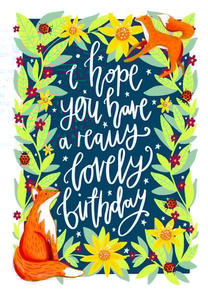 Fun Foxy Birthday Card For Nature Loving Friend created by The Sunshine Bindery