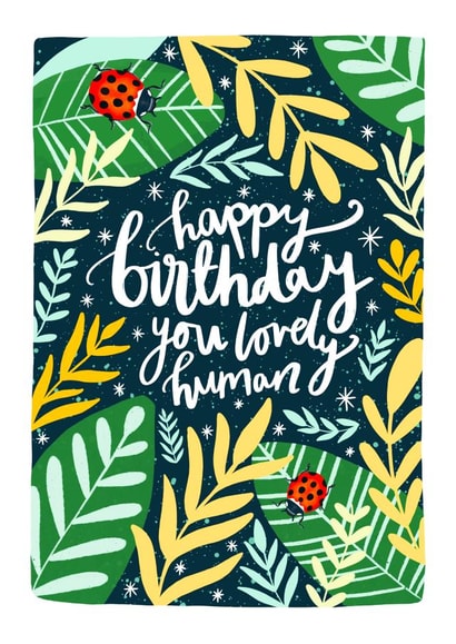 Nature Inspired Birthday Card For Your Lovely Human In Your Life created by The Sunshine Bindery