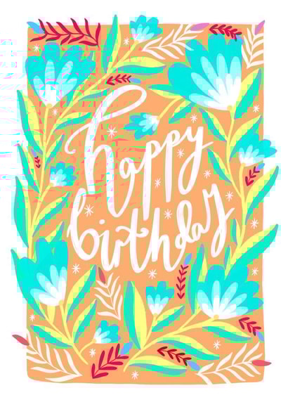 Sweet & Floral Birthday Card For Wife, Girlfriend, Female Friend - Peach Flowers created by The Sunshine Bindery