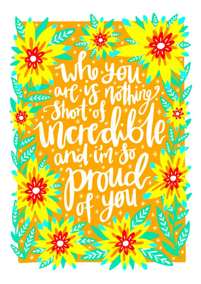 You Are Nothing Short of Incredible - Great Friendship Card - Proud of You Card created by The Sunshine Bindery