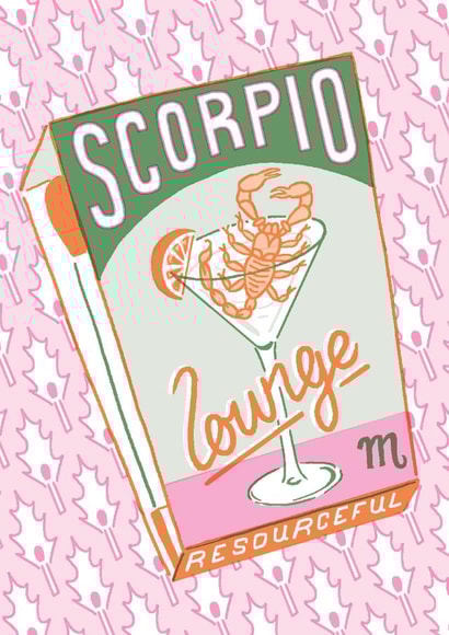 Fun Birthday Card - Scorpio - October and November created by Jacqueline Colley
