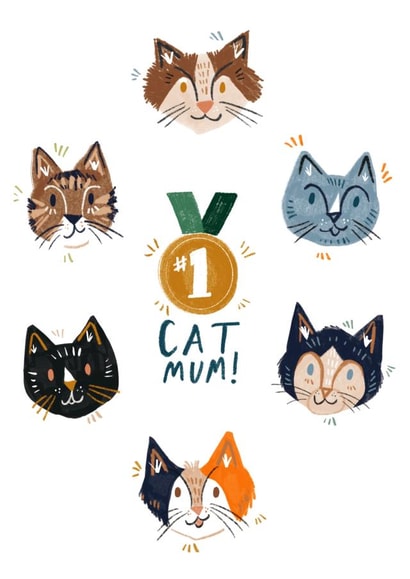 Cute Mother's Day Card to the Number One Cat Mum! created by Amy Harwood