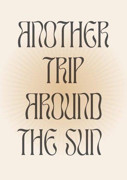 Boho Birthday Card for Her - Bohemian Minimalist Aesthetic created by LA VIE GRISE