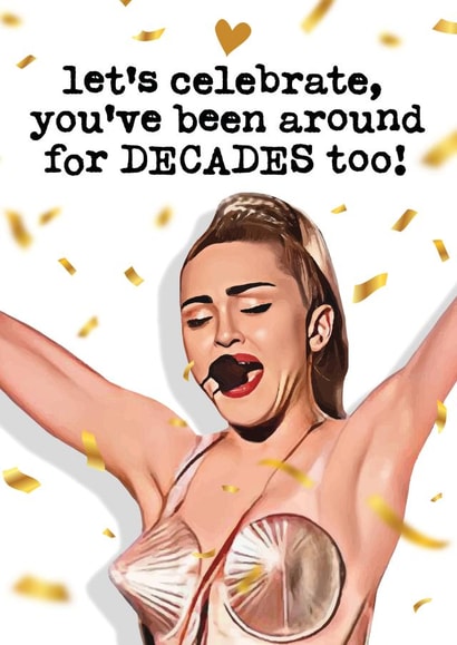 Funny Birthday Card - Madonna - Decades created by Mrs Best Paper Co.