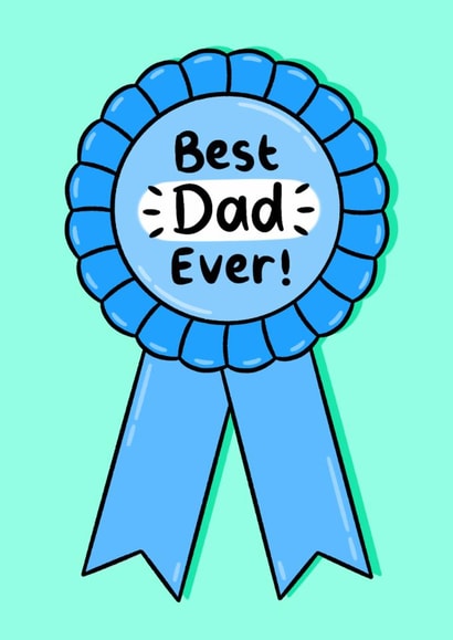 Best Dad Ever! Perfect fathers day or birthday card for the best dad ever! created by Holly Murray Doodles