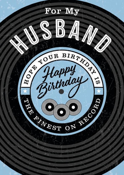 classic birthday - vinyl record - husband - the finest on record created by 0nly Me!