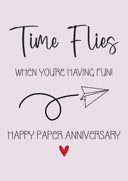 Paper Anniversary Card, 1st Wedding Anniversary, For Husband, For Wife created by Natalie Frost