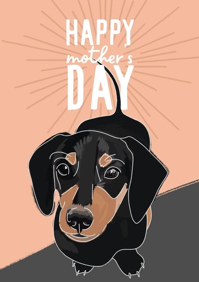 Cute Mother's Day Daschund Card for your Mum created by boroughcollective