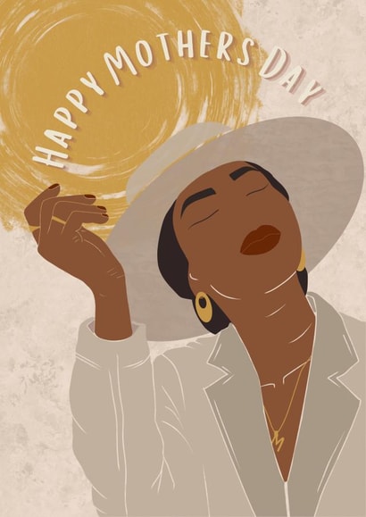 Pretty Mother's Day Card - Black - Modern created by By Candice Chenade